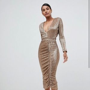 Lavish Alice Gold Sequin Dress